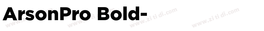 ArsonPro Bold字体转换